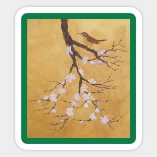 Oriental Wren Sticker